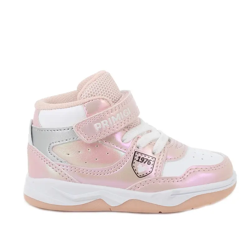 Sneakers da bambina rosa con strap
