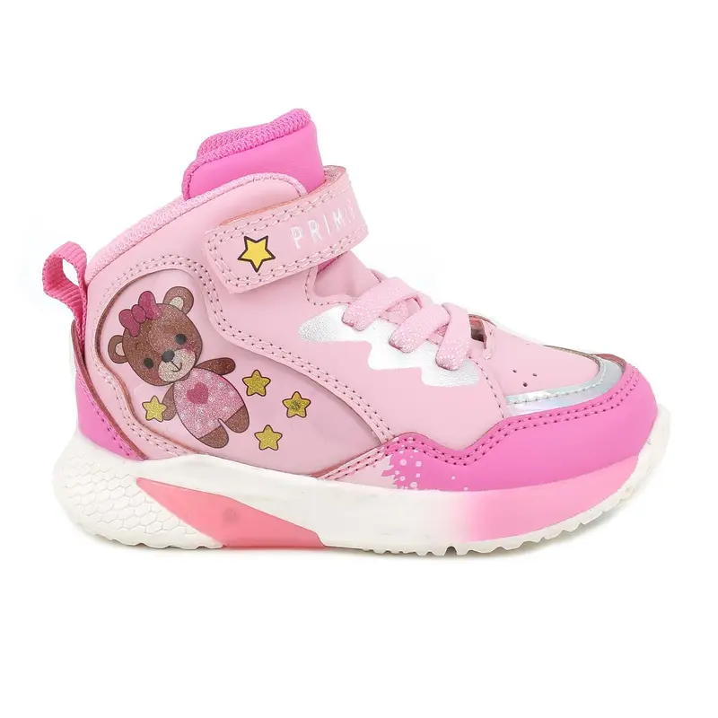 Sneakers da bambina rosa con strap