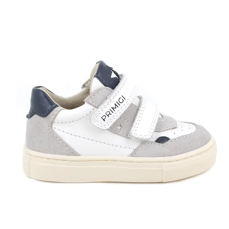 Sneakers da bambino bianco con strap