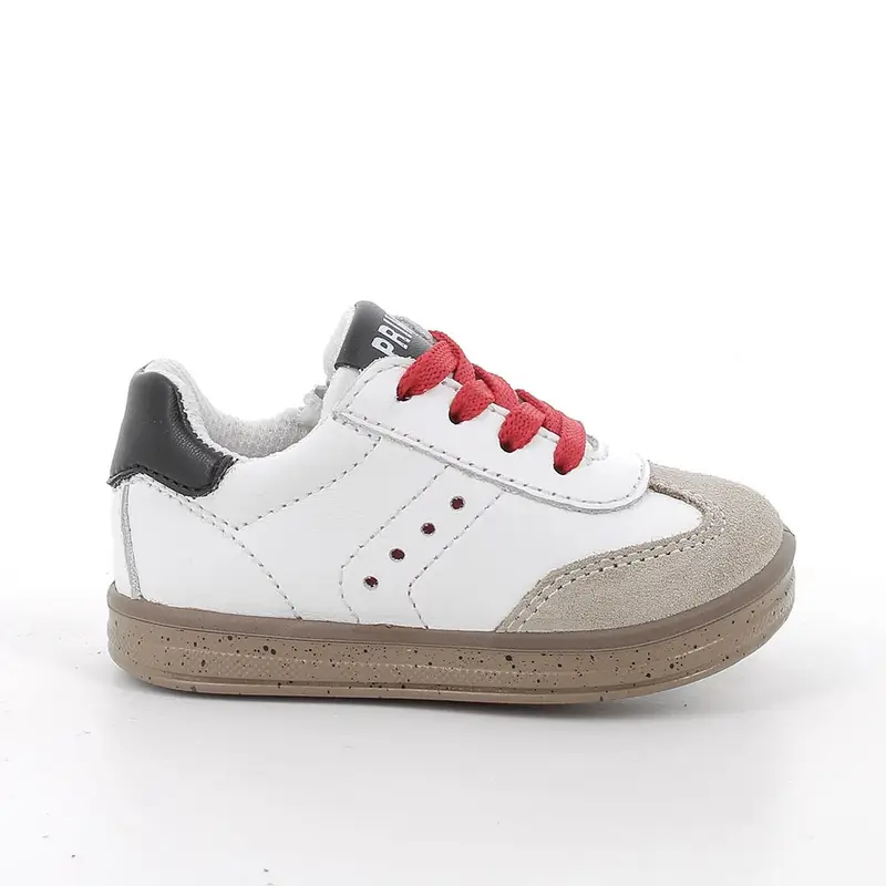 Sneakers da bambino bianco con zip