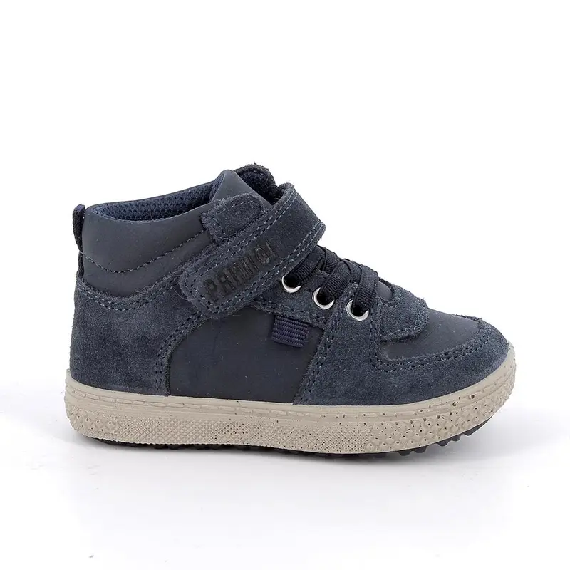 Sneakers da bambino blu con strap