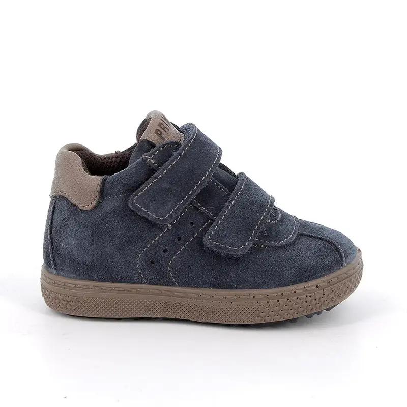 Sneakers da bambino blu con strap
