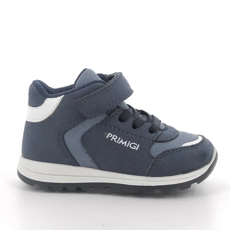 Sneakers da bambino blu con strap