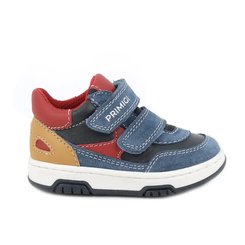 Sneakers da bambino blu con strap