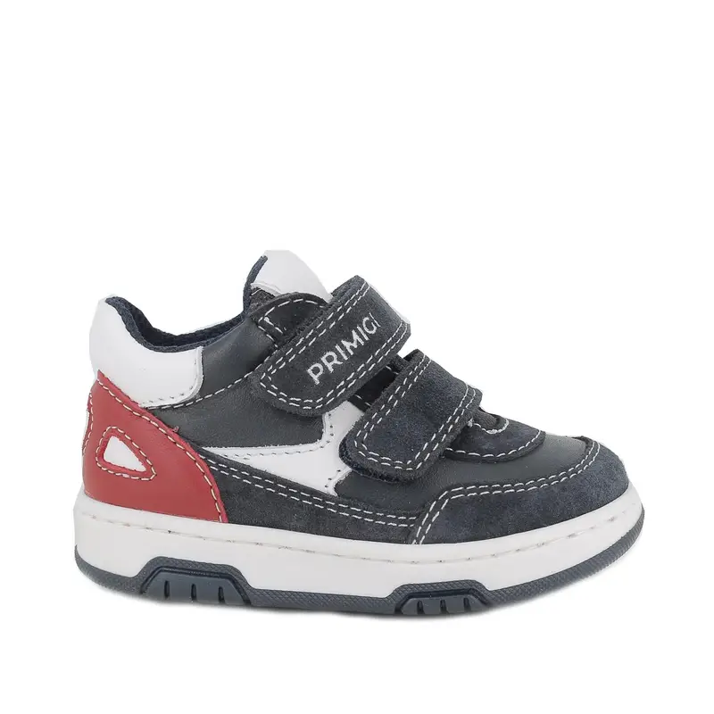 Sneakers da bambino blu con strap