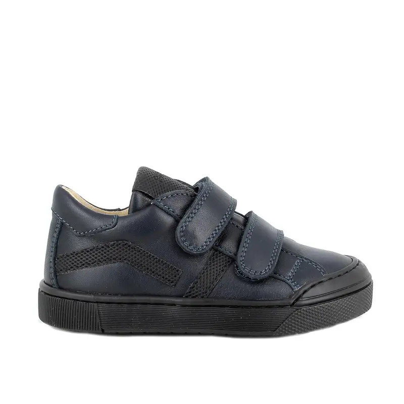 Sneakers da bambino blu con strap