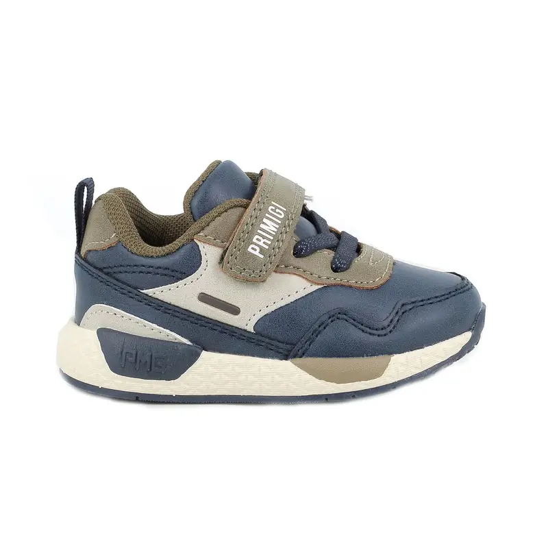 Sneakers da bambino blu con strap