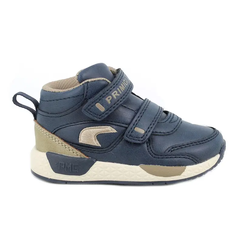 Sneakers da bambino blu con strap