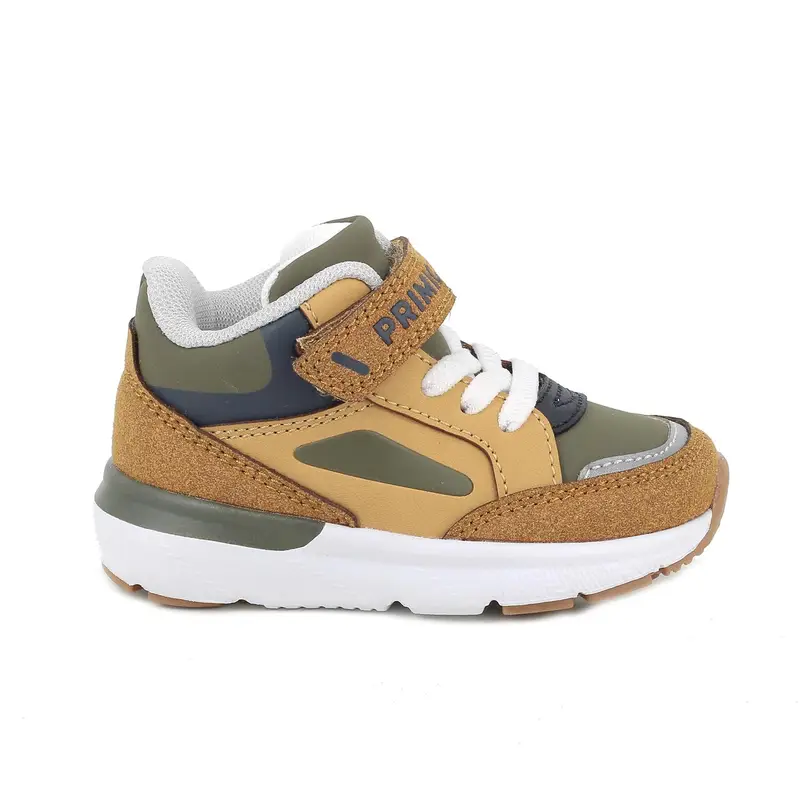 Sneakers da bambino giallo con strap