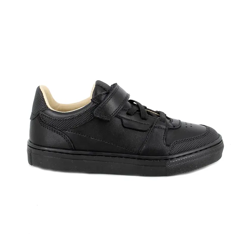 Sneakers da bambino nero con strap