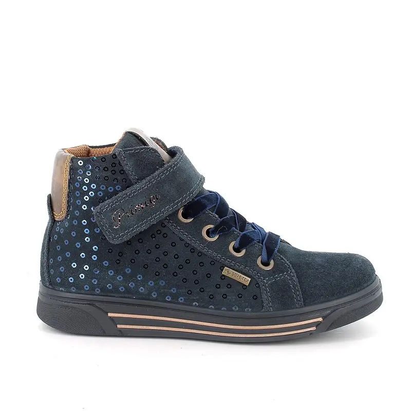 Sneakers gore-tex da bambina blu con strap