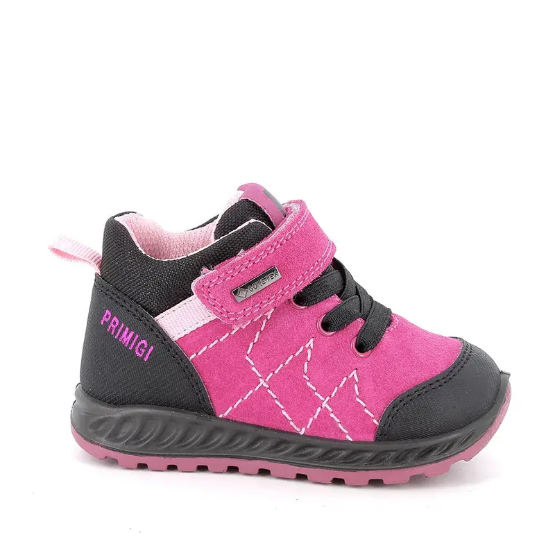 Sneakers gore-tex da bambina fuxia con strap
