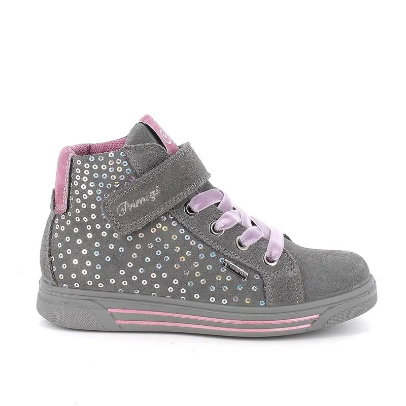 Sneakers gore-tex da bambina grigio con strap