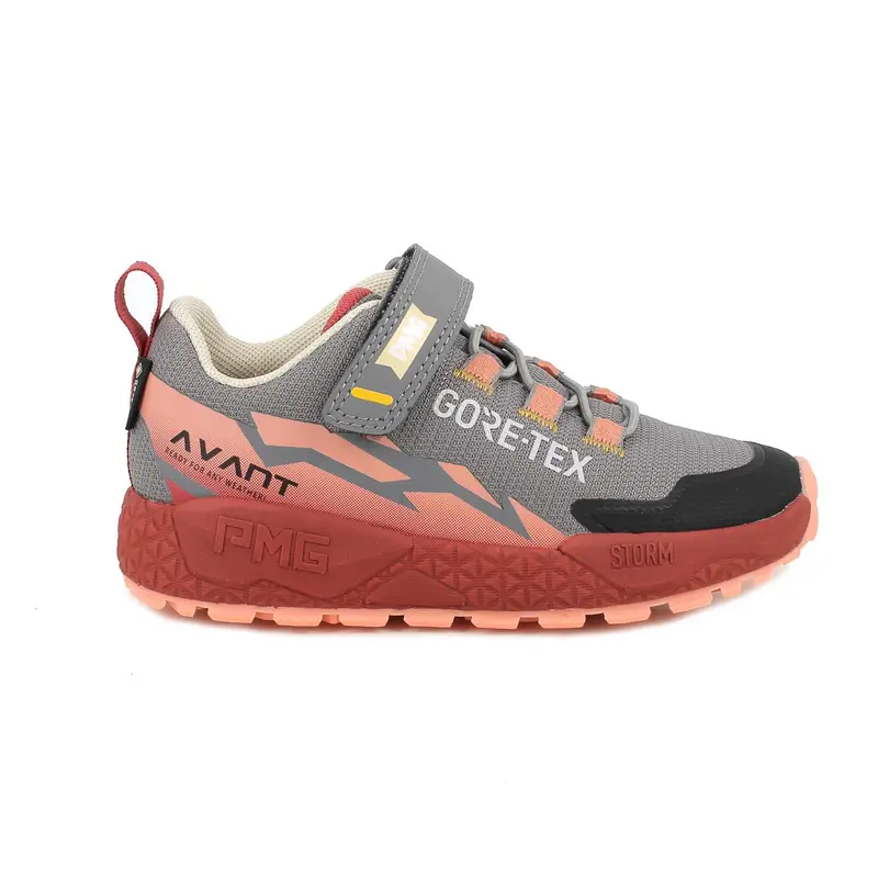 Sneakers gore-tex da bambina grigio con strap