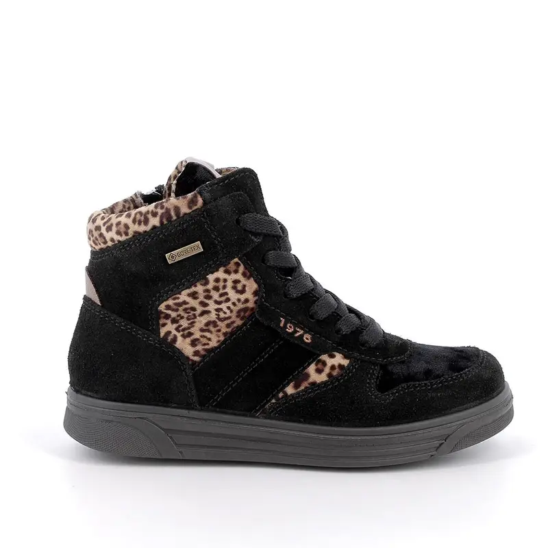 Sneakers gore-tex da bambina nero con zip