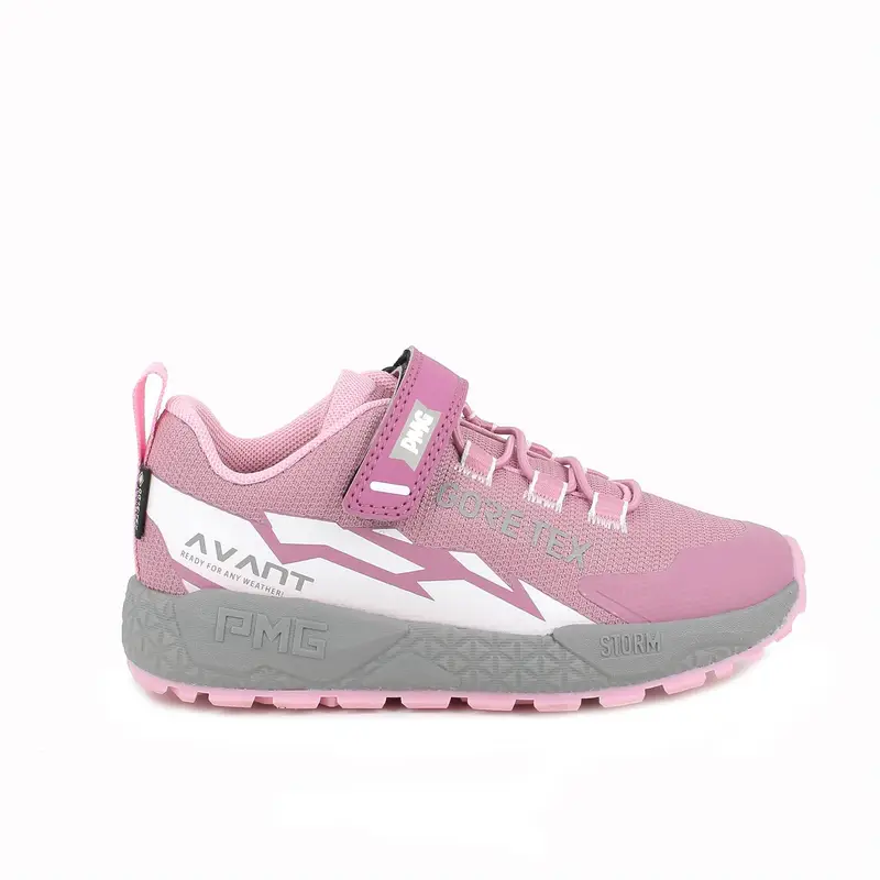 Sneakers gore-tex da bambina rosa con strap