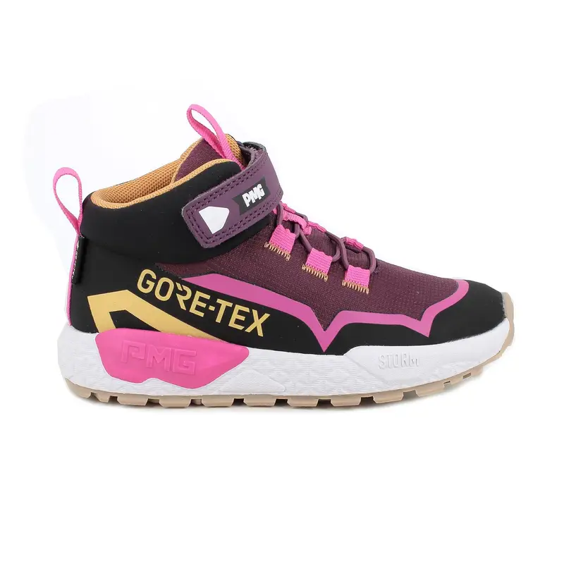 Sneakers gore-tex da bambina viola e bordò con strap
