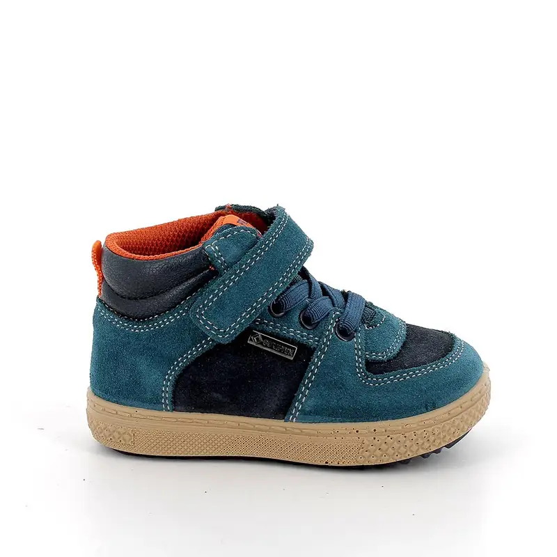 Sneakers gore-tex da bambino blu con strap