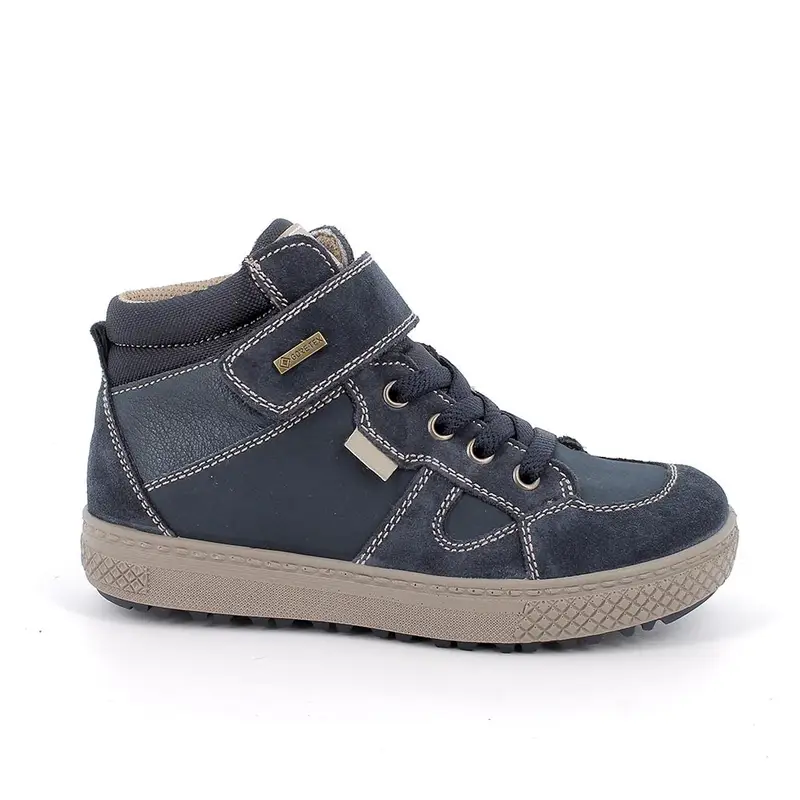 Sneakers gore-tex da bambino blu con strap