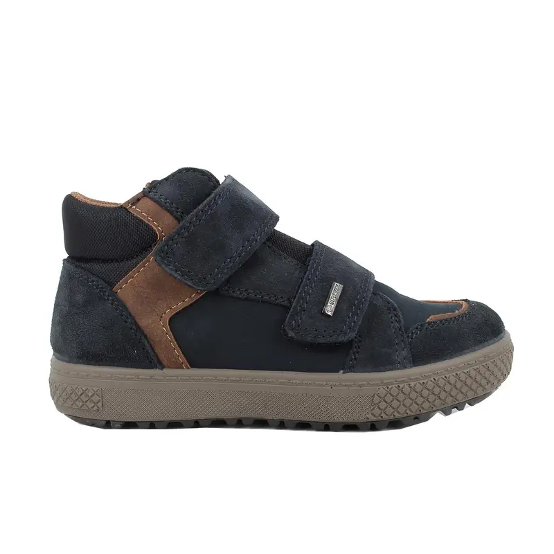 Sneakers gore-tex da bambino blu con strap