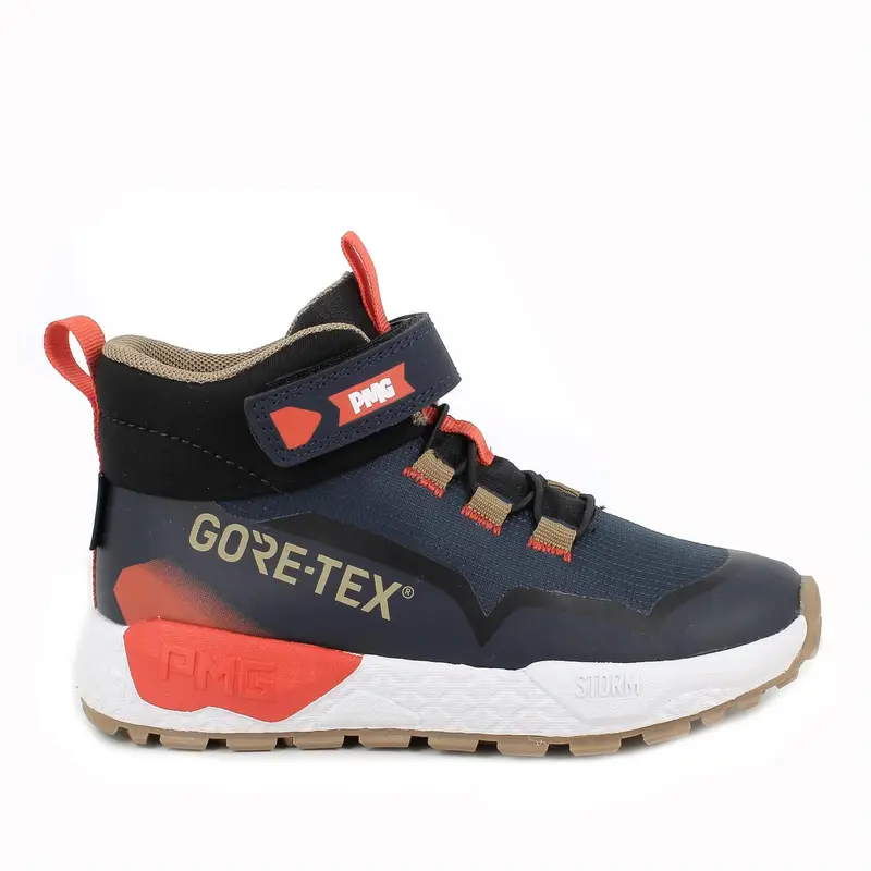 Sneakers gore-tex da bambino blu con strap