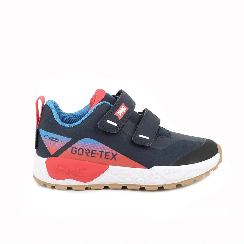 Sneakers gore-tex da bambino blu con strap