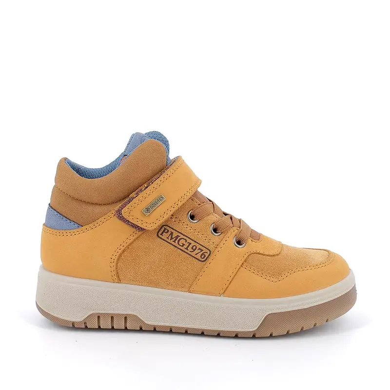 Sneakers gore-tex da bambino giallo con strap