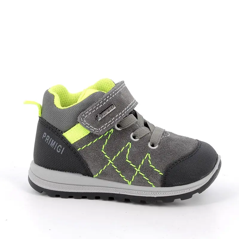 Sneakers gore-tex da bambino grigio con strap