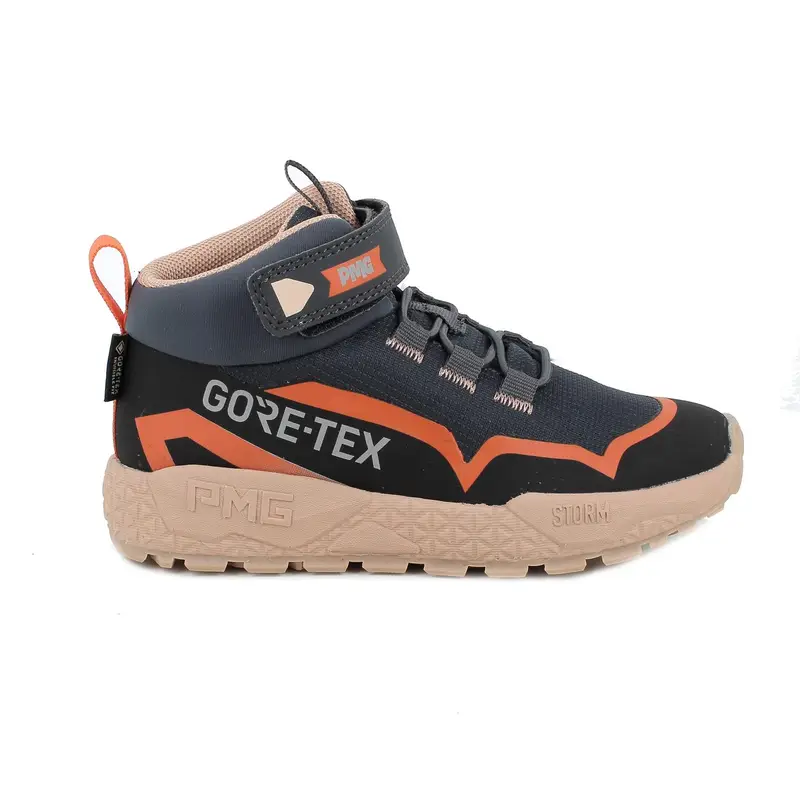 Sneakers gore-tex da bambino grigio con strap