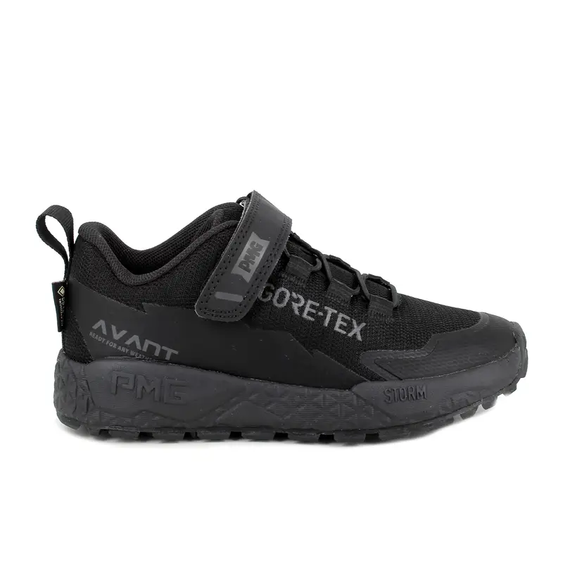 Sneakers gore-tex da bambino nero con strap