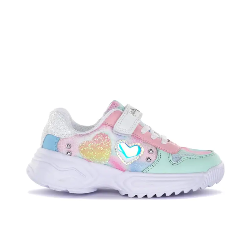 Sneakers rosa da bambina con suola chunky