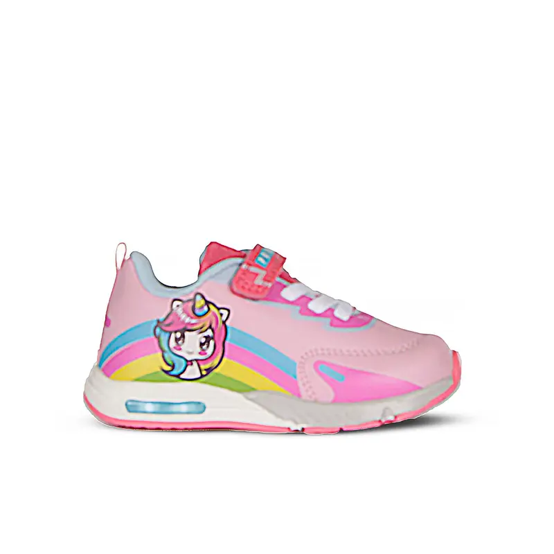 Sneakers unicorno rosa da bambina con strappo