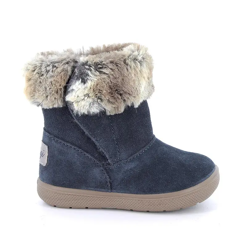 Stivaletti da bambina blu con strap