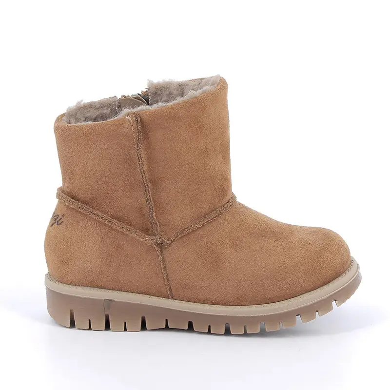 Stivaletti da bambina marrone con zip