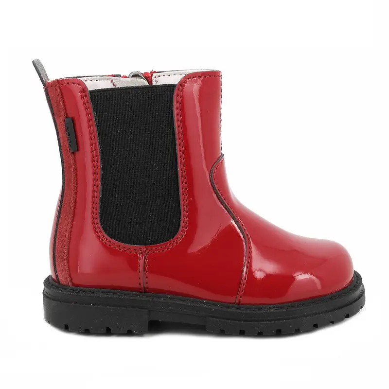 Stivaletti da bambina rosso con zip