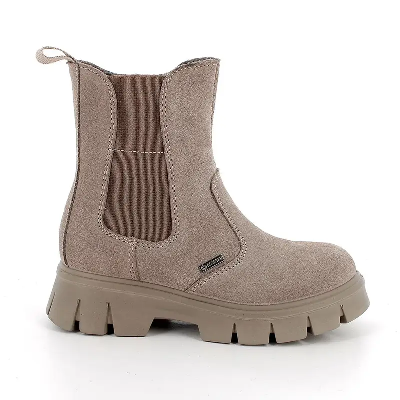 Stivaletti gore-tex da bambina beige con zip
