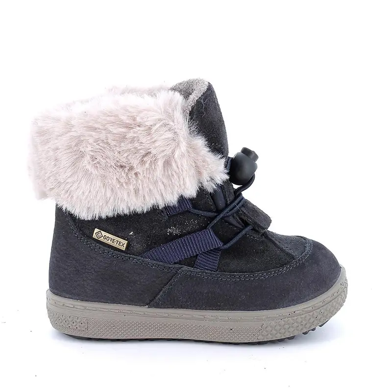 Stivaletti gore-tex da bambina blu con elastico