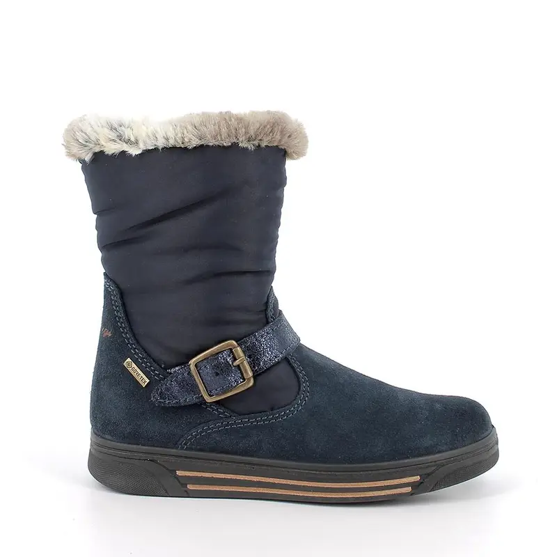 Stivaletti gore-tex da bambina blu con zip