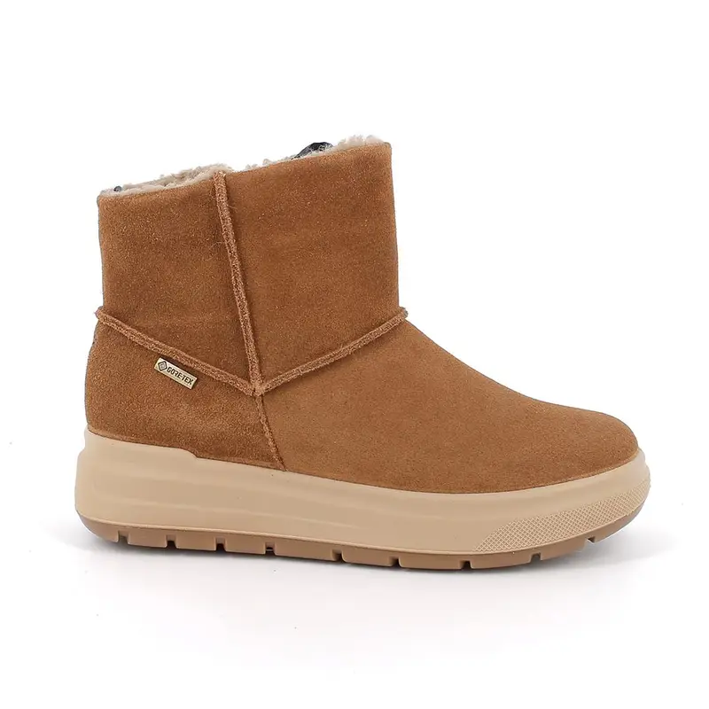 Stivaletti gore-tex da bambina marrone con zip