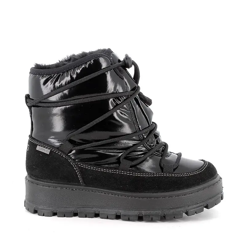 Stivaletti gore-tex da bambina nero con elastico