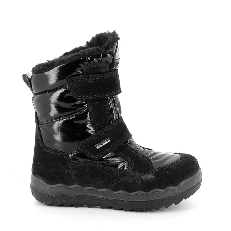 Stivaletti gore-tex da bambina nero con strap