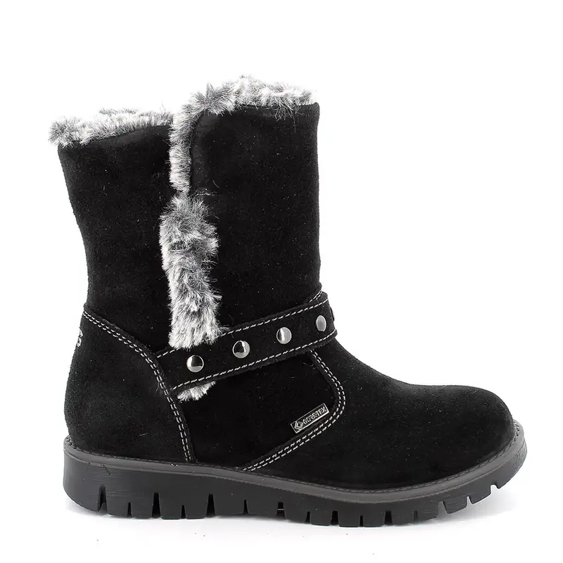 Stivaletti gore-tex da bambina nero con zip