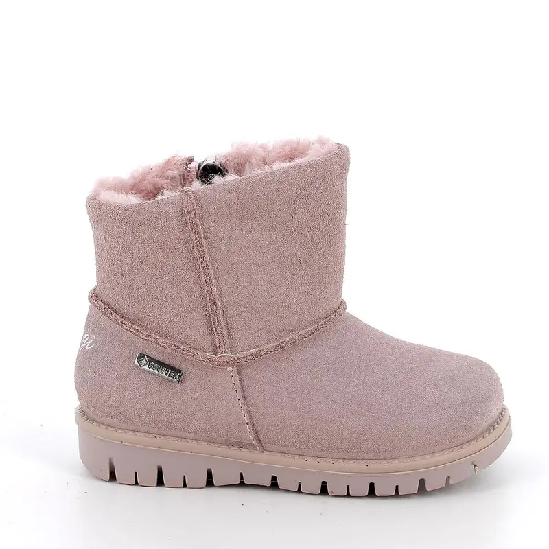 Stivaletti gore-tex da bambina rosa con zip