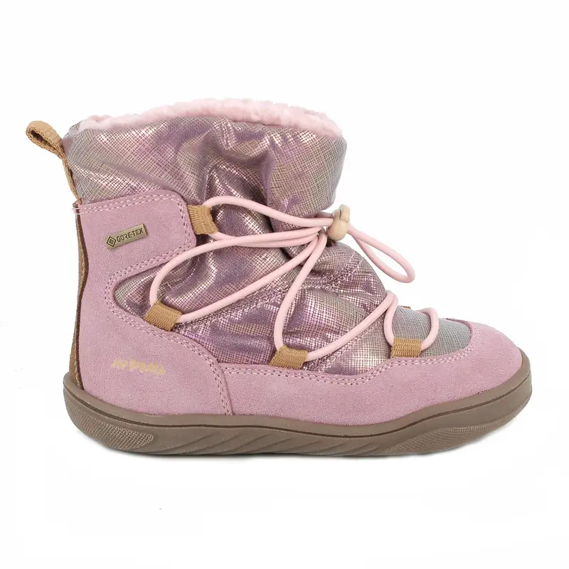 Stivaletti gore-tex da bambina rosa e viola con elastico