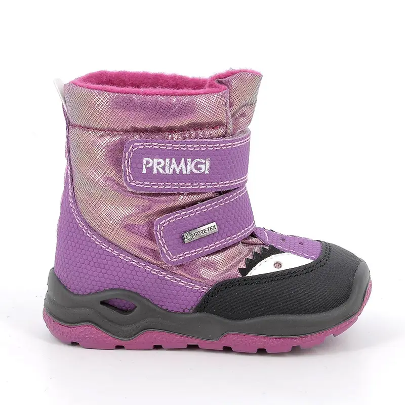 Stivaletti gore-tex da bambina viola con strap