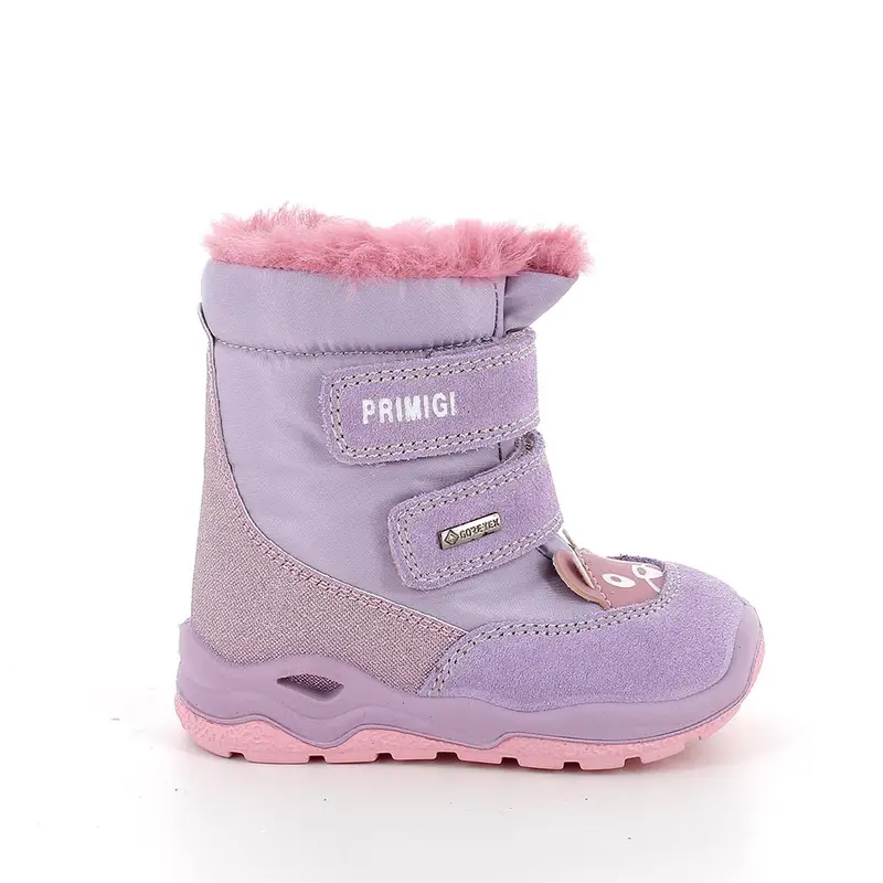 Stivaletti gore-tex da bambina viola con strap