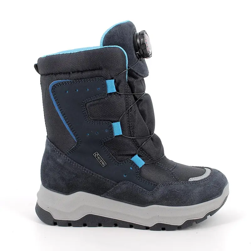 Stivaletti gore-tex da bambino blu con chiusura a disco