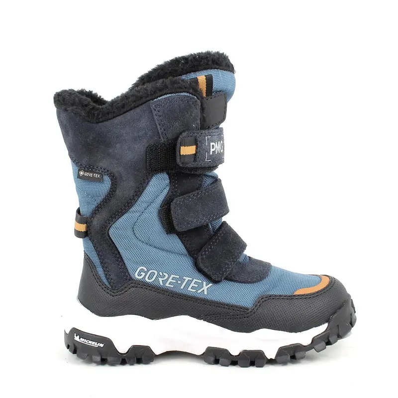 Stivaletti gore-tex da bambino blu con strap