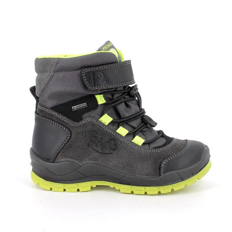 Stivaletti gore-tex da bambino grigio con strap