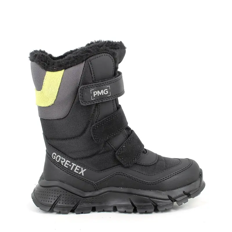 Stivaletti gore-tex da bambino nero con strap